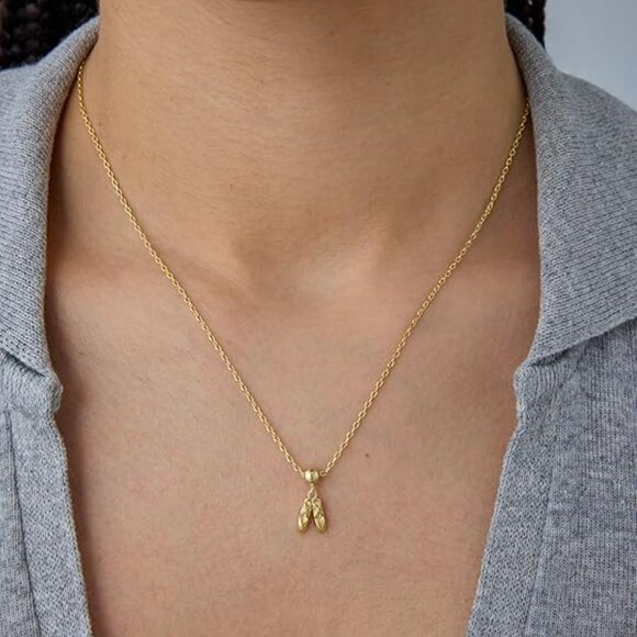 Neiman Marcus 14K Gold Plated Ballet Necklace - Picture 1 of 3